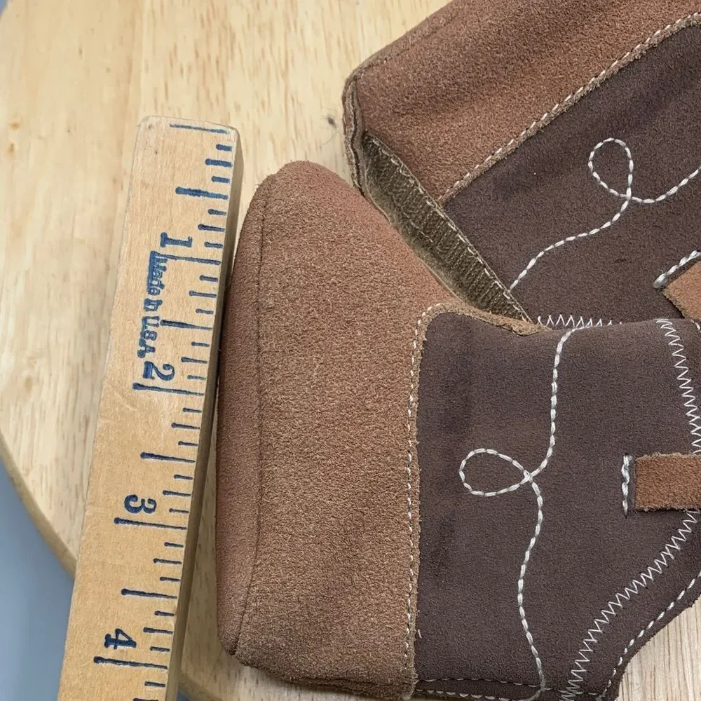 BABY NEWBORN | 0-3 MONTHS UNISEX WESTERN BOOTIES | BROWN TAN LEATHER